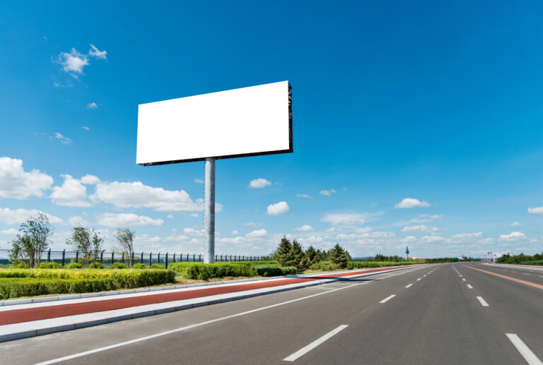 big blank highway billboard