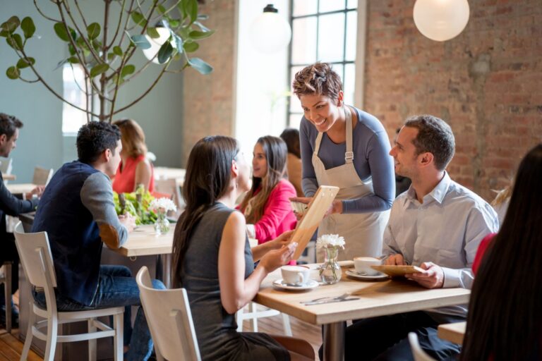 people placing their orders at a restaurant