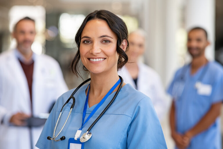 smiling healthcare nurse