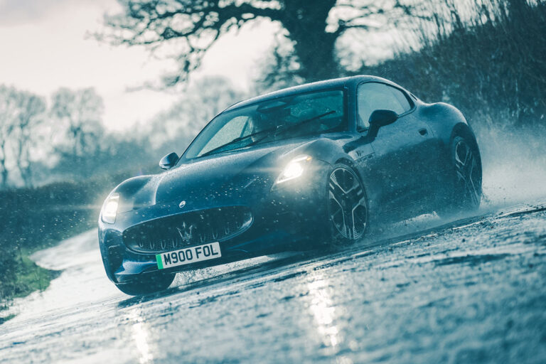 maserati granturismo folgore review 2025 001 front cornering