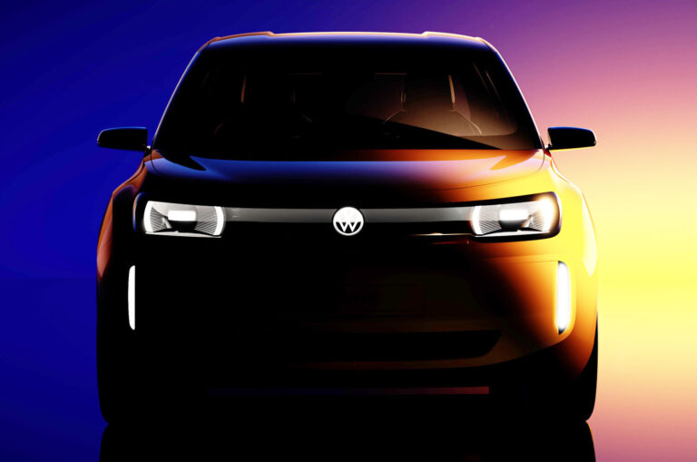 volkswagen entry ev concept teaser front silhouette